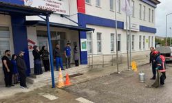 Demirözü'nde sağlık personeline yangın eğitimi verildi