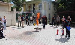 Elazığ'da hastane personeline yangın farkındalık eğitimi