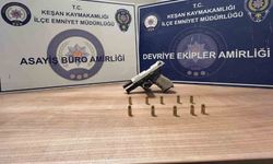 Keşan'da tabancayla yakalanan şüpheli gözaltına alındı