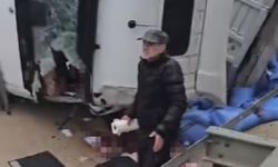 Tır kazasında kolu kopan sürücü tedavi altına alındı