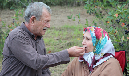 Eşinin rahatsızlığı için ektiği meyvenin taleplerine yetişemiyor