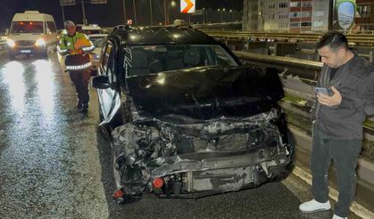 Düğüne gelen otomobil kaza yaptı: 1 yaralı