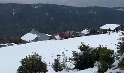 Hendek’te kar sürprizi: Dikmen yaylası beyaza büründü