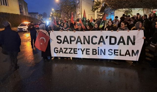 Sakarya'da Filistin'e destek yürüyüşü düzenlendi