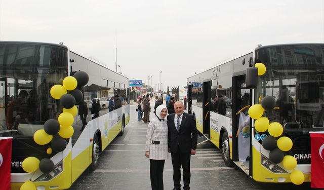 Çınarcık Belediyesinin toplu ulaşım filosuna iki yeni otobüs eklendi