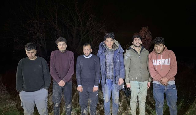 Edirne'de 6 düzensiz göçmen yakalandı