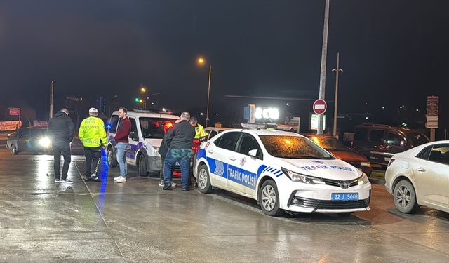 Edirne'de uygulama noktasından kaçan cipin sürücüsü kovalamacayla yakalandı