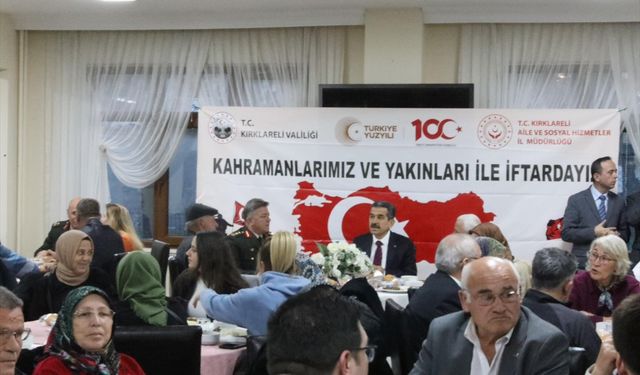 Kırklareli Valisi Birol Ekici, gazilerle iftar programında buluştu