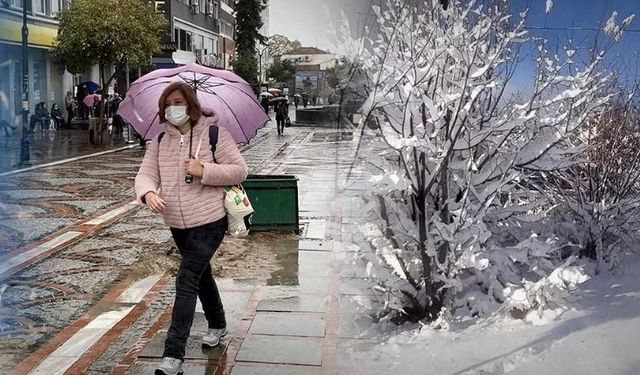 Doğu'ya kar, Marmara'ya kuvvetli yağış uyarısı