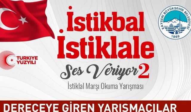 İstiklal Marşı Okuma Yarışması’nda kazananlar belli oldu