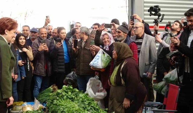 Akşener, İYİ Parti Uşak Adayı Gür için esnaflardan destek istedi