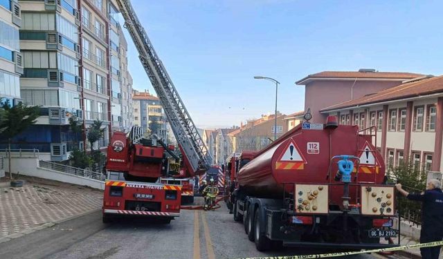 Ankara’da çatı yangını