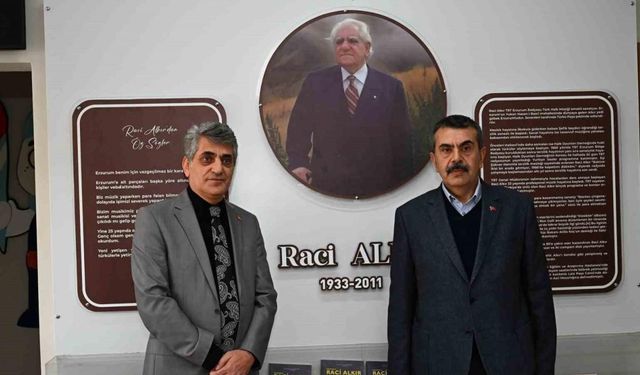 Bakan Tekin; “Raci Alkır Erzurum için bir değerdir”