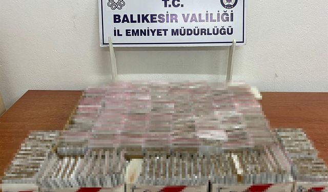 Balıkesir’de 5 bin 980 adet kaçak makarona doldurulmuş içime hazır sigara ele geçirildi