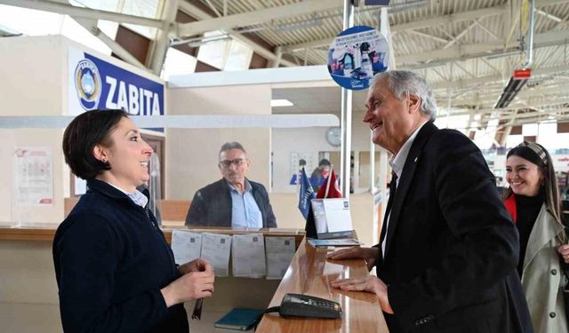 Başkan Bakkalcıoğlu terminal esnafını ziyaret etti