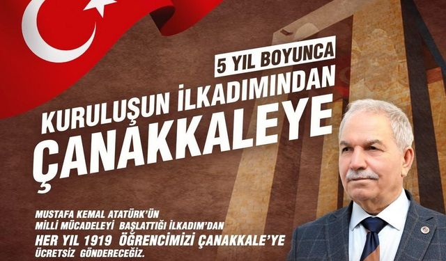 Başkan Demirtaş: “Her yıl 1919 gencimizi Çanakkale’ye ücretsiz göndereceğiz”