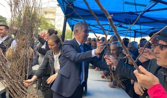 Başkan Erol’dan badem fidanı dağıtımı