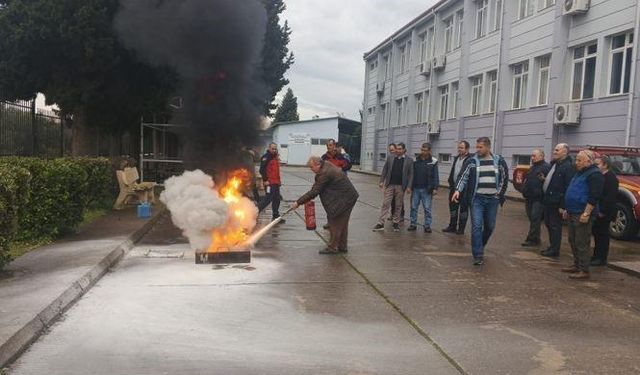 BAÜN’de acil durum ekipleri eğitim ve yangın tatbikatı yaptı