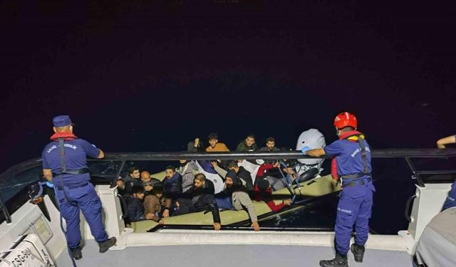 Bodrum’da 34 düzensiz göçmen yakalandı, 18’i kurtarıldı