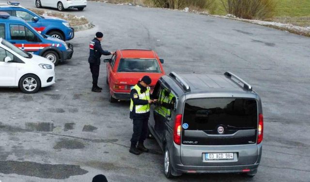 Bolvadin’de dron destekli trafik ve asayiş denetimi