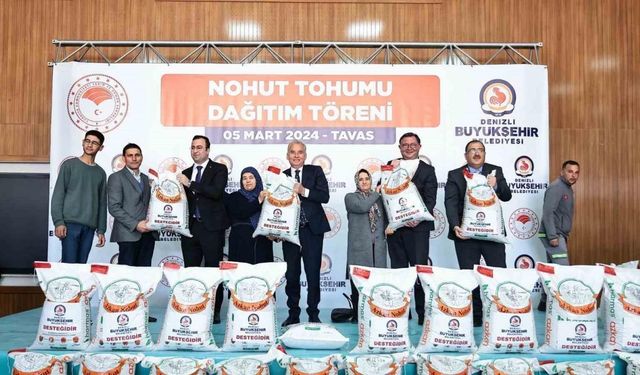 Denizli’de çiftçilere 70 ton nohut tohumu desteği