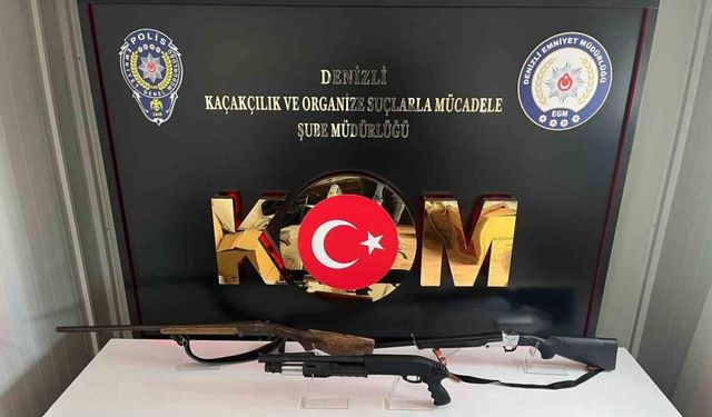 Denizli’de silah kaçakçılığı operasyonu: 3 gözaltı