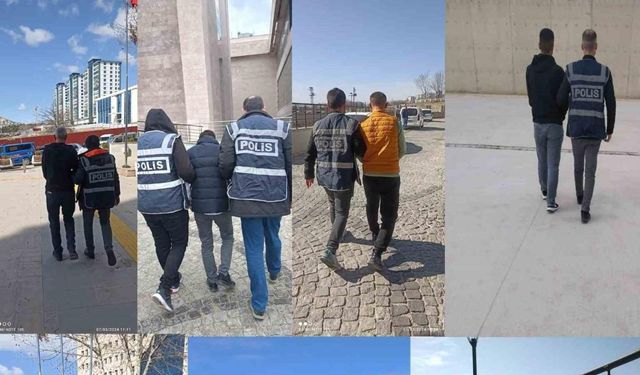 Elazığ’da haklarında kesinleşmiş hapis cezası bulunan 19 kişi yakalandı