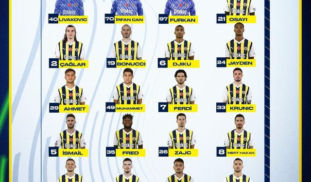 Fenerbahçe’nin Union Saint-Gilloise maçı kamp kadrosu belli oldu