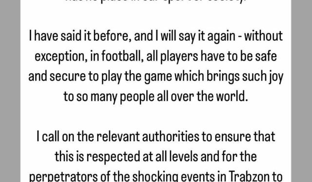 FIFA Başkanı Infantino: "Trabzonspor - Fenerbahçe maçında yaşananlar kabul edilemez"