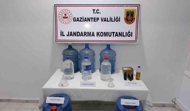 Gaziantep’te kaçak alkol operasyonu