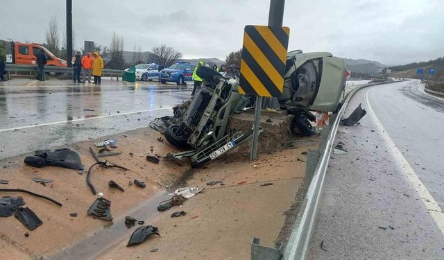 Gediz’de yağış kaza getirdi: 1 ölü