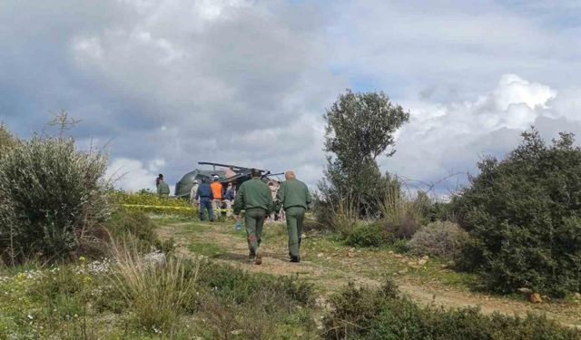 İzmir’de yan yatan helikopterdeki 1 kişi yaralandı