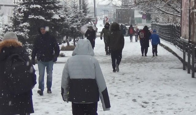 Kars’ta kar yağışı etkili oluyor