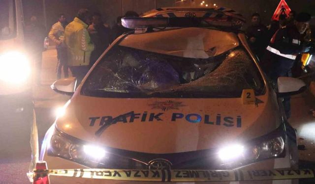 Kazadan kaçan otomobilin çarptığı 1 polis şehit oldu, 1 polis yaralandı