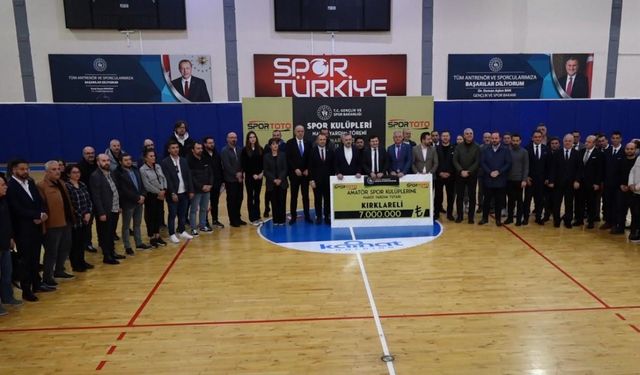 Kırklareli’nde amatör spor kulüplerine nakdi yardım