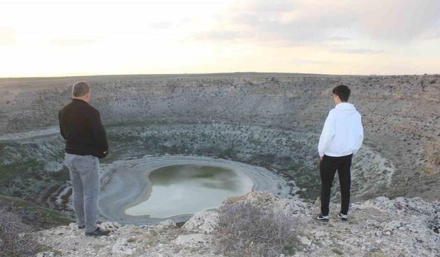 Konya Meyil Obruk Gölü kuraklık nedeniyle kurudu