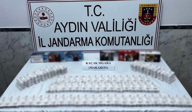 Kuyucak’ta 75 paket içi dolu makaron ele geçirildi