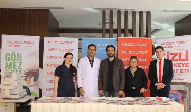 Medical Point’te misafirlere göz tansiyonu ölçümü yapıldı