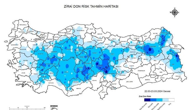 Meteoroloji Denizli için zirai don uyarısı verdi