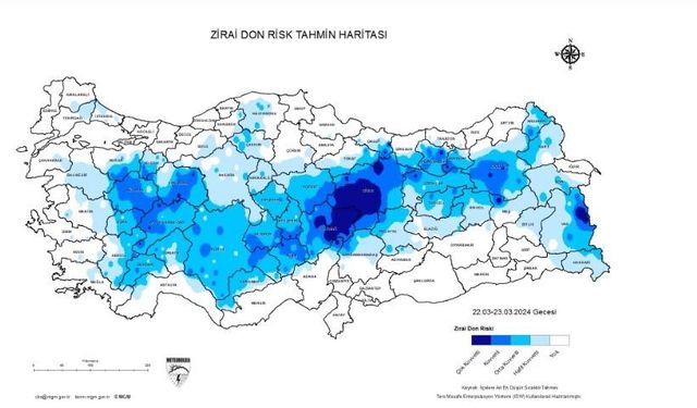 Meteoroloji Denizli için zirai don uyarısı