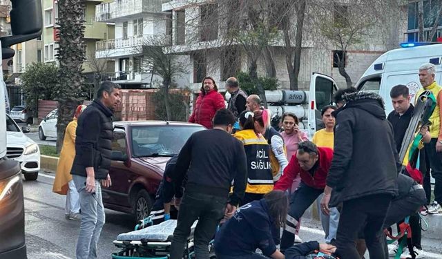 Milas’ta otomobil elektrikli motosiklete çarptı: 1 yaralı
