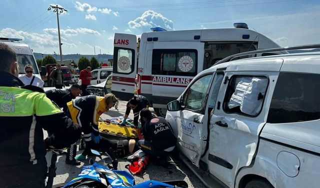 Milas’ta otomobil ile motosiklet çarpıştı: 2 yaralı