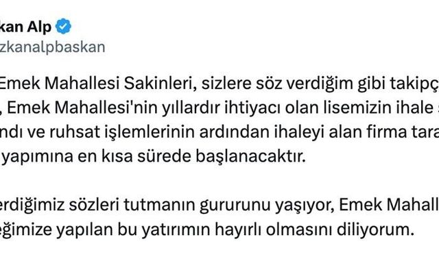 Odunpazarı Belediye Başkan Adayı Özkan Alp’ten ’32 derslikli okul’ müjdesi