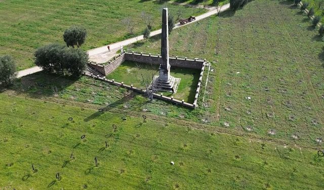 (Özel) Şeftali bahçesinin tam ortasında 2 bin yıllık tarih