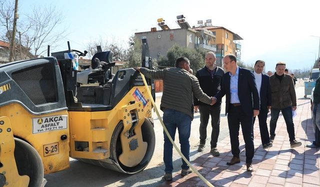 Pamukkale’de 15 sokak ve 2 caddedeki çalışmalar sona yaklaştı