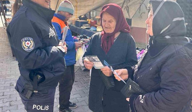 Pehlivanköy’de polisten vatandaşa broşürlü uyarı