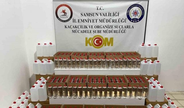 Samsun’da 1 ton etil alkol ele geçirildi