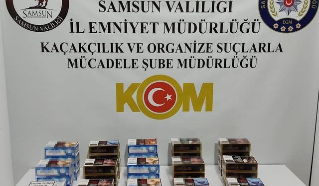 Samsun’da 11 bin adet dolu makaron ele geçirildi