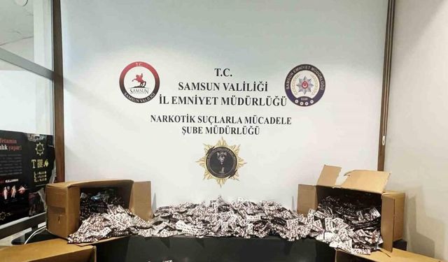 Samsun’da 55 bin 930 sentetik ecza ele geçirildi