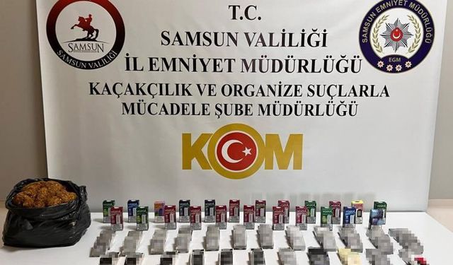 Samsun’da kaçak elektronik sigara ve makaron ele geçirildi